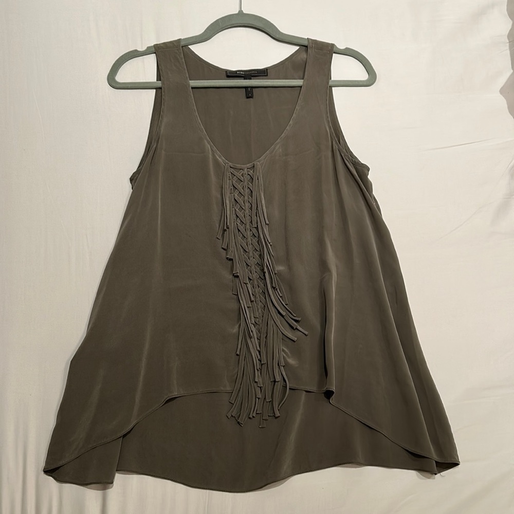BCBG Blouse, Khaki green, Small